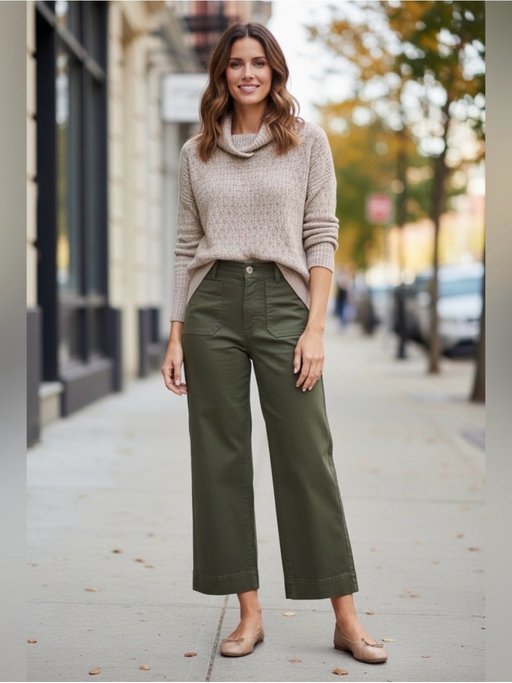 Anthropologie Maeve The Colette Cropped Wide Leg High-Rise 30